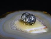 【Ike Wilson】Rose Stamped Concho Pierced Earrings c.1930～