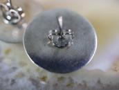 【Ike Wilson】Rose Stamped Concho Pierced Earrings c.1930～