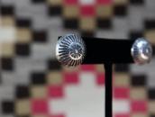 【Ike Wilson】Rose Stamped Concho Pierced Earrings c.1930～