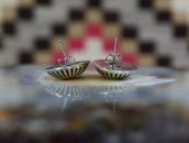 【Ike Wilson】Rose Stamped Concho Pierced Earrings c.1930～