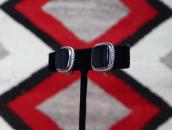 【GARDEN OF THE GODS】Atq Onyx Screw-back Earrings c.1940