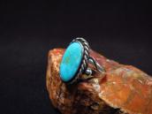 Vintage Navajo Split Shank Ring w/BlueGem Turquoise  c.1940～