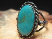 Vintage Navajo Split Shank Ring w/BlueGem Turquoise  c.1940～