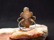 Vintage Zuni Diamond Shape Silver Ring w/Turquoise  c.1965～