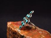 Vintage Zuni Diamond Shape Silver Ring w/Turquoise  c.1965～