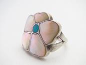 【Rosita & Anselm Wallace】Zuni Desert Rose Inlay Ring c.1980