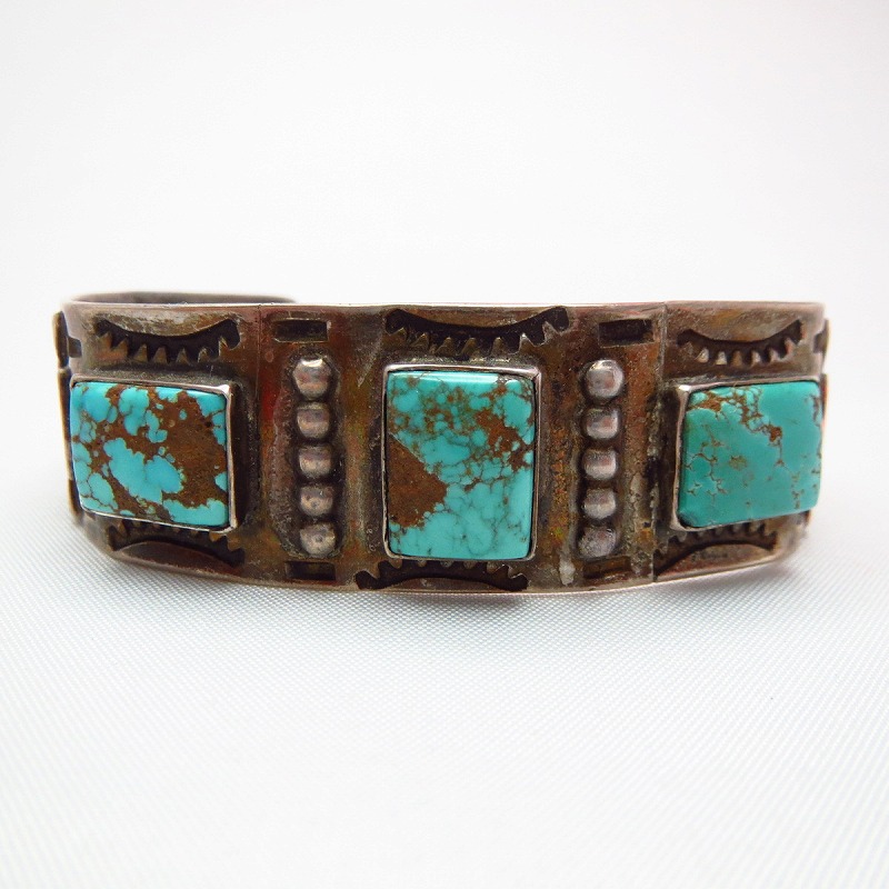 Antique Navajo Cuff Bracelet with Square #8 c.1930