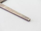 Vtg Navajo Casted Silver Cross Fob Necklace w/Beads  c.1950