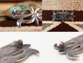 【NAVAJO GUILD】 Vintage Casted Silver Pin Brooch c.1950～