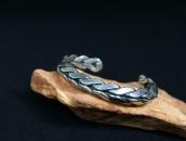 Vtg Navajo 2-Strand Heavy Twisted Triangle Wire Cuff c.1950～