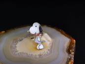 Vintage Zuni Multi-Stone Inlay 『Snoopy』 Silver Ring c.1970～