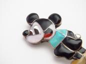 Attr. to【Amelio Nastacio】Zuni Inlay Mickey Top & Pin  c.1970