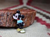 Attr. to【Amelio Nastacio】Zuni Inlay Mickey Top & Pin  c.1970