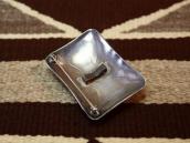 Vintage Repoused Concho Pin w/Hi-Grade No.8 Turquoise c.1960