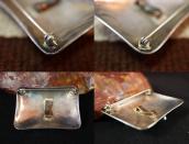 Vintage Repoused Concho Pin w/Hi-Grade No.8 Turquoise c.1960