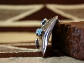 Vintage Repoused Concho Pin w/Hi-Grade No.8 Turquoise c.1960