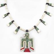 Atq Kewa/SantoDomingo Batterybird Depression Necklace c.1930