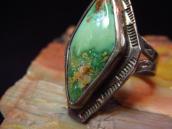 Antique Coffin Shape Face Ring w/Green Turquoise  c.1940～