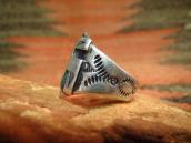 Antique 【R.S. DAVIS】 卍 Applique Silver CigarBand Ring c.1930
