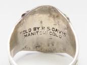 Antique 【R.S. DAVIS】 卍 Applique Silver CigarBand Ring c.1930