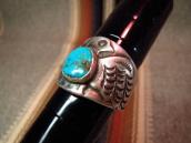 Vintage Thunderbird Patched Ring with Turquoise