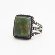 Atq Navajo Split Shank Men's Ring w/Square Turquoise c.1930～
