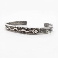 Antique Navajo/Kewa Snake Applique Ingot Silver Cuff c.1930～