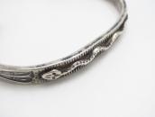 Antique Navajo/Kewa Snake Applique Ingot Silver Cuff c.1930～