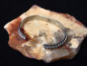 Atq【IH】Stamped Coin Silver Flat & Twisted Wires Cuff c.1930