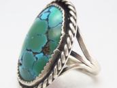 Vintage Navajo Number Eight Turquoise Silver Ring  c.1950