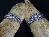 Antique Navajo Snakes Applique & Arrows Stamed Cuff c.1930～