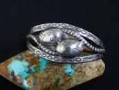 Antique Navajo Snakes Applique & Arrows Stamed Cuff c.1930～