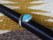 Vtg Pueblo/Navajo Coiled Snake Ring w/Gem Turquoise c.1945～