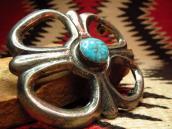 Vintage Cast Buckle with SpiderwebTurquoise c.1950