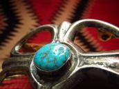 Vintage Cast Buckle with SpiderwebTurquoise c.1950