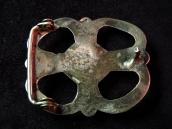 Vintage Cast Buckle with SpiderwebTurquoise c.1950