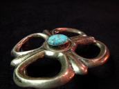 Vintage Cast Buckle with SpiderwebTurquoise c.1950