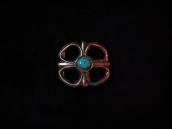 Vintage Cast Buckle with SpiderwebTurquoise c.1950