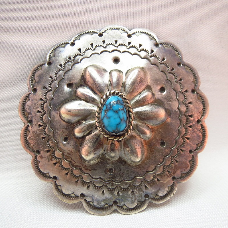 Concho Buckle with Morenci Turquoise  c.1960