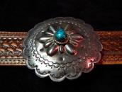 Concho Buckle with Morenci Turquoise  c.1960