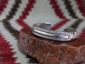 Vintage Navajo "FlatTop" Chiseled Heavy Silver Cuff  c.1950