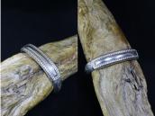 Vintage Navajo "FlatTop" Chiseled Heavy Silver Cuff  c.1950