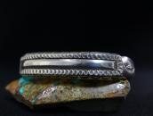 Vintage Navajo "FlatTop" Chiseled Heavy Silver Cuff  c.1950