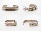 Vintage Navajo "FlatTop" Chiseled Heavy Silver Cuff  c.1950