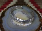 Vintage Navajo "FlatTop" Chiseled Heavy Silver Cuff  c.1950