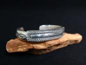 Vintage Navajo "FlatTop" Chiseled Heavy Silver Cuff  c.1950