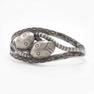 Antique Navajo Snakes Applique & Arrows Stamed Cuff c.1930～