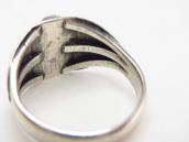 Atq Navajo Split Shank Silver Ring w/Green Turquoise c.1935～