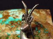【UITA6】 Antique Navajo Antelope Shape Silver Pin  c.1940