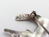 【UITA6】 Antique Navajo Antelope Shape Silver Pin  c.1940